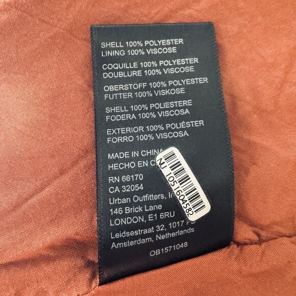 Anthropologie Small Brown Babydoll Mini Dress Blouson Silky Peasant Puff Sleeve - Picture 8 of 8